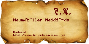 Neumüller Medárda névjegykártya